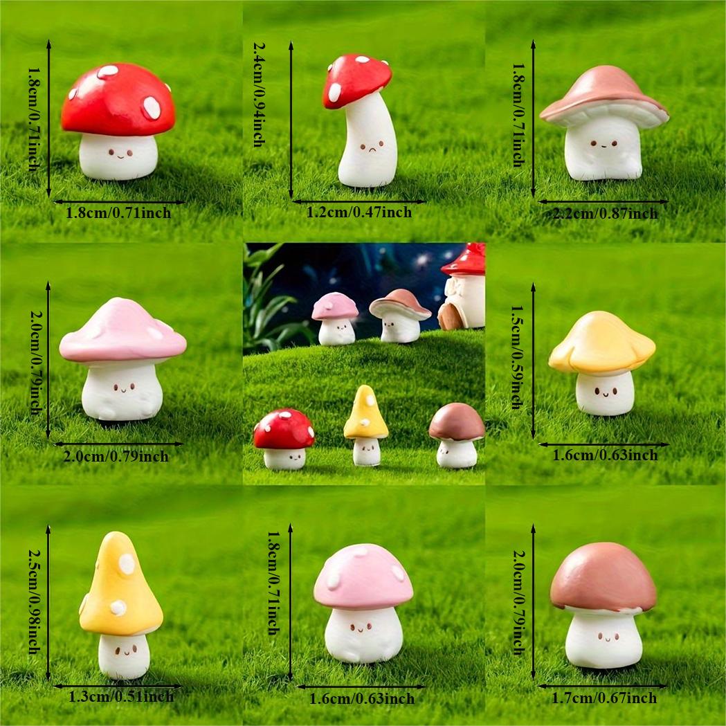 8 Buah Patung Jamur Emoji Mini - Succulent Set ulasan dan harga